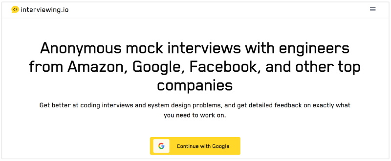 interviewing.io homepage